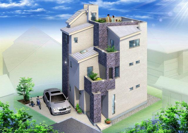 Local appearance photo.  [Rendering illustrations] Building area 107.60 sq m