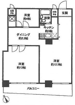 Floor plan. 3DK, Price 37,800,000 yen, Occupied area 86.46 sq m , Balcony area 9.17 sq m