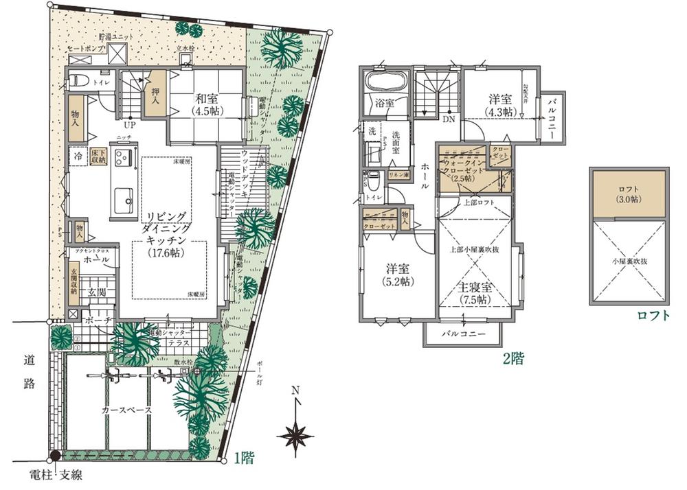 Floor plan. (4 Building), Price 79,600,000 yen, 4LDK, Land area 131.2 sq m , Building area 103.71 sq m