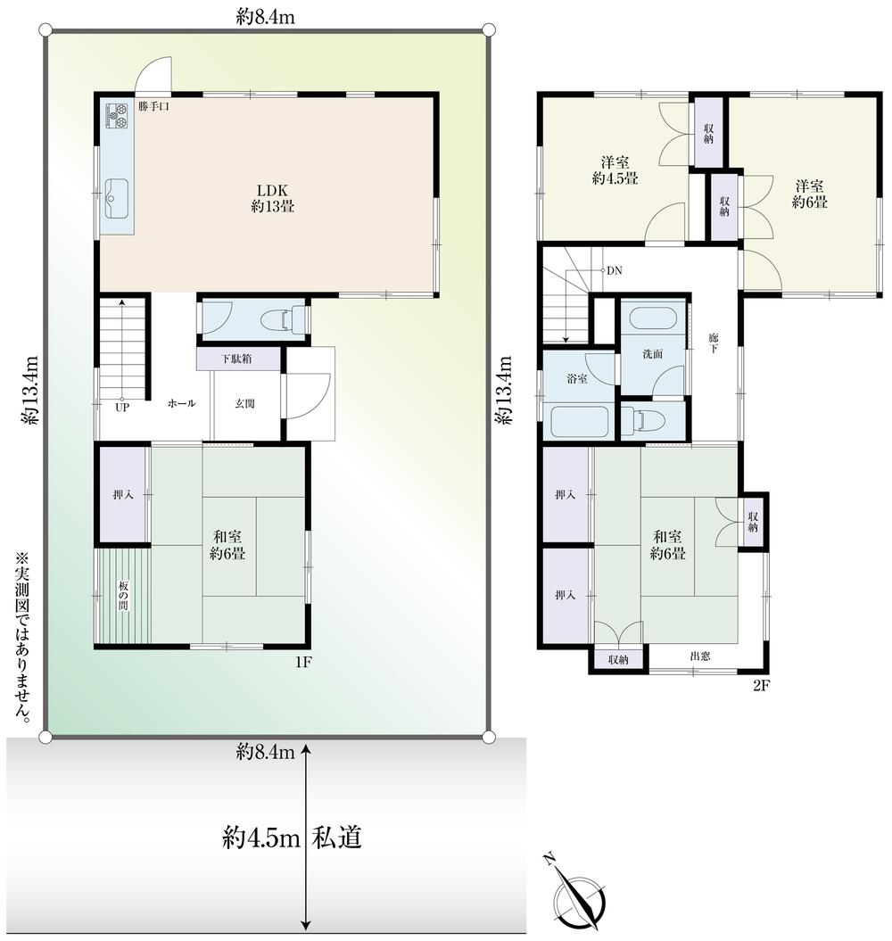 Compartment figure. Land price 49,800,000 yen, Land area 114.01 sq m