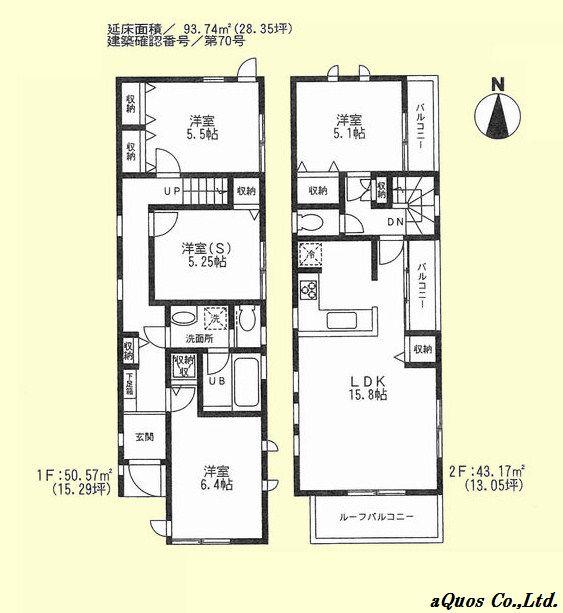 Floor plan. 62,800,000 yen, 4LDK, Land area 103.84 sq m , Building area 93.74 sq m
