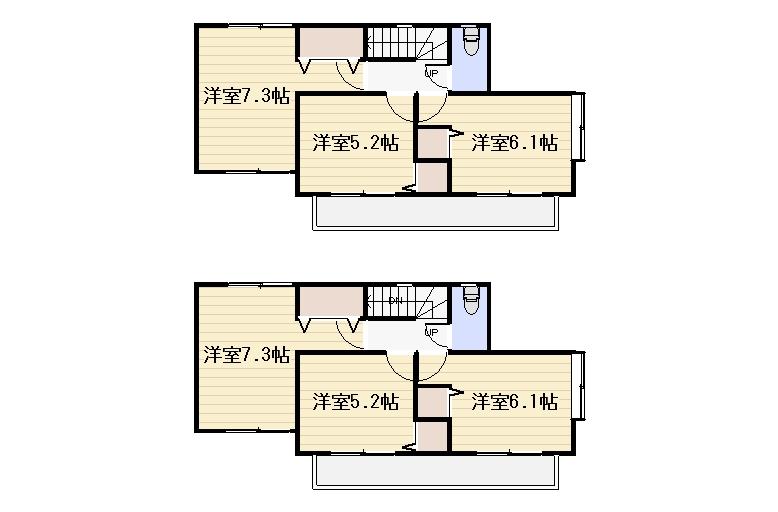 Floor plan. 49,800,000 yen, 3LDK, Land area 102.04 sq m , Building area 80.73 sq m Floor