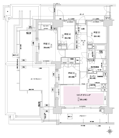 Floor: 4LDK + WIC, the occupied area: 90.57 sq m, Price: 8080 yen, now on sale