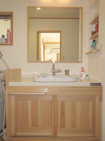 Washroom. Bathroom vanity [Fixtures, etc. will be removed. ]