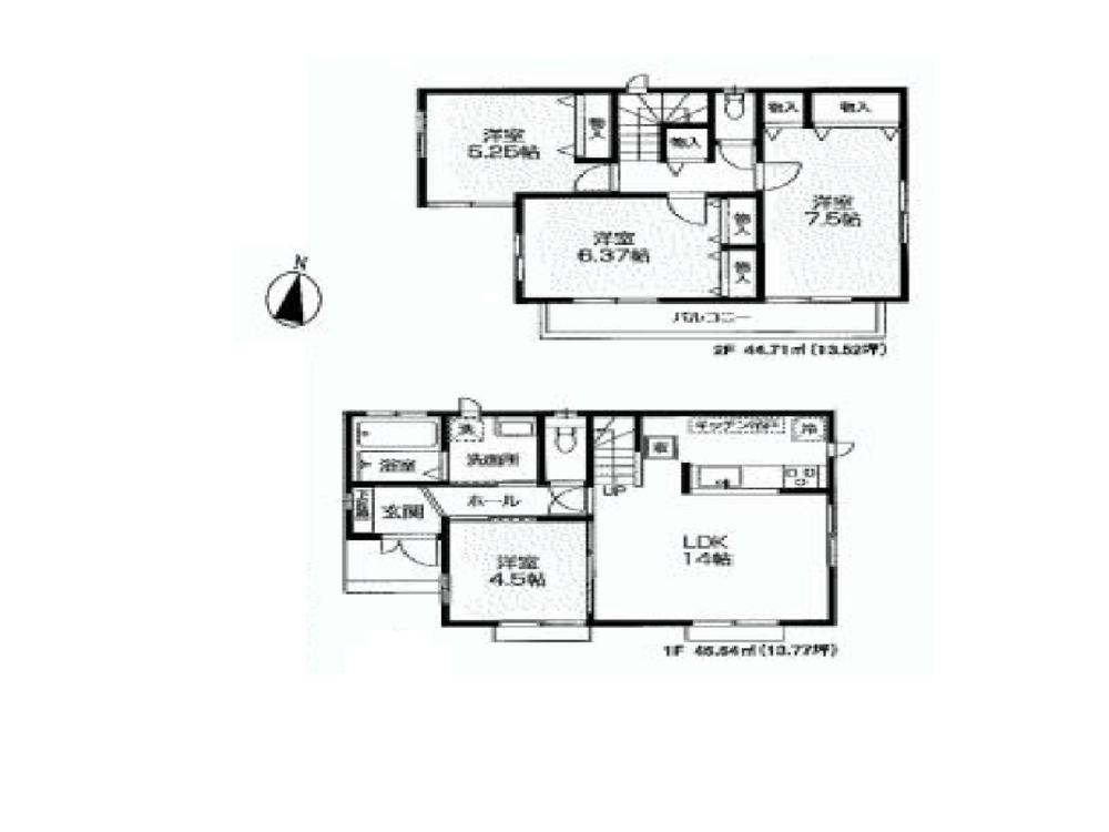 Floor plan. (3), Price 62,800,000 yen, 4LDK, Land area 113.96 sq m , Building area 90.25 sq m