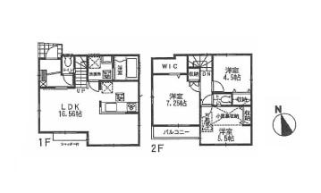Floor plan. (1 Building), Price 53,800,000 yen, 3LDK, Land area 88.15 sq m , Building area 81.35 sq m