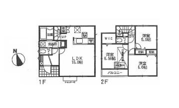 Floor plan. (3 Building), Price 54,500,000 yen, 3LDK, Land area 88.15 sq m , Building area 81.66 sq m
