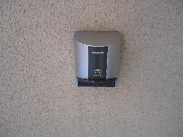 Parking lot. Electric car dedicated charger