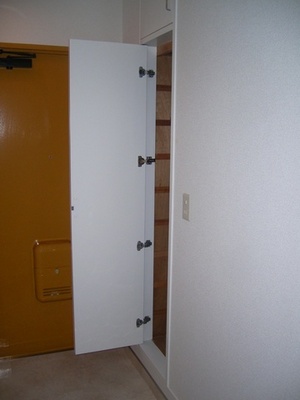 Entrance. Entrance next to the cupboard is housed plenty!