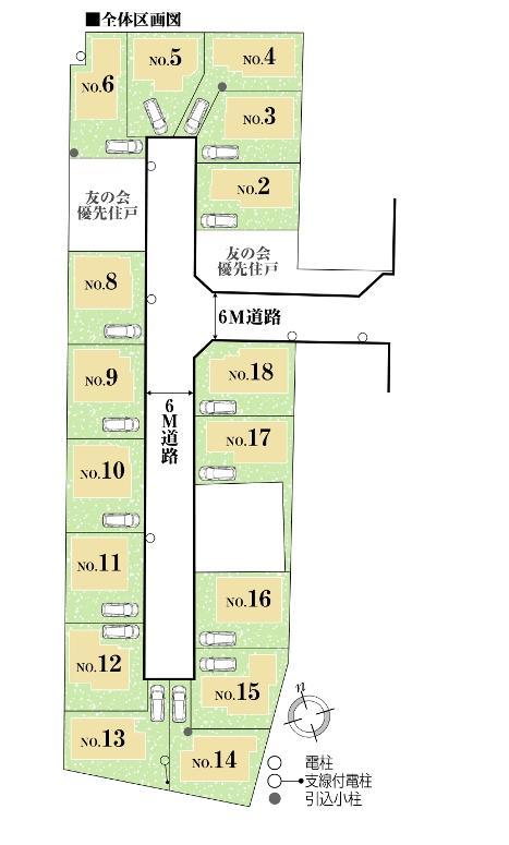 The entire compartment Figure.  ■ Living to be wrapped in 6m road create sunshine ■ Orderly beautifully planning has been partitioned ■ Cityscape of open-minded open outside the structure