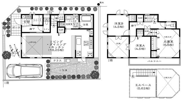 Floor plan. Local district average (H25.7_Tsukisatsuei)