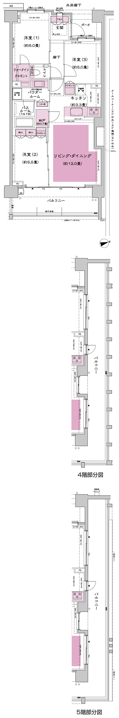 Floor: 3LD ・ K + N (storeroom) + WIC (walk-in closet), the occupied area: 70.12 sq m, Price: TBD