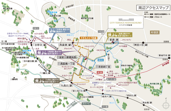 Peripheral access map (some road ・ An excerpt of the facilities have been notation)