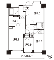 Floor: 3LDK + WIC, the occupied area: 70.36 sq m, Price: 41,700,000 yen, now on sale