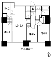 Floor: 3LDK + WIC + SIC, the occupied area: 76.19 sq m, Price: 61,745,000 yen, now on sale