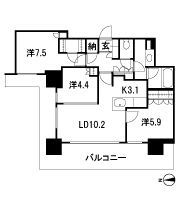 Floor: 3LDK + N + WIC, the occupied area: 71.45 sq m, Price: 51,906,000 yen, now on sale