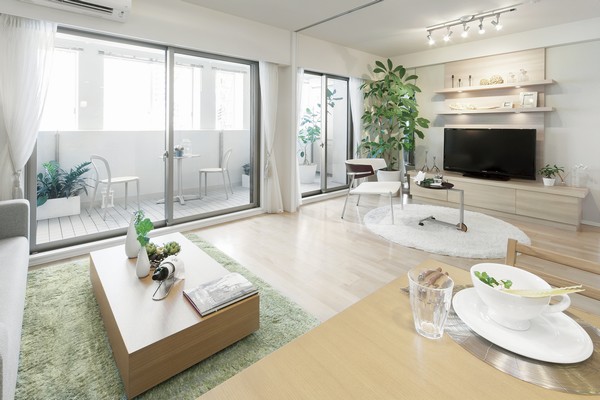 living ・ Dining + Western-style (2). When Wall door open