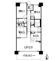 Floor: 3LDK + MC, the area occupied: 72.3 sq m, Price: 33,800,000 yen (plan), now on sale