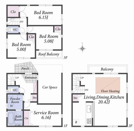 Floor plan 2-G Building