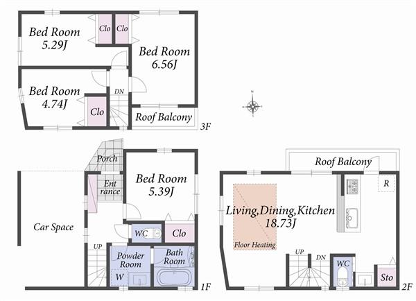 Floor plan 2-H Building