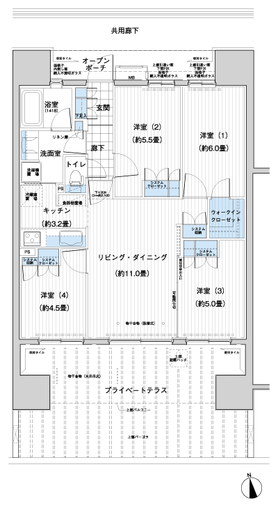 Floor: 4LDK + WIC, the occupied area: 75.07 sq m