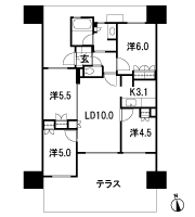 Floor: 4LDK, occupied area: 70.95 sq m