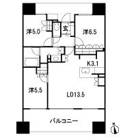 Floor: 3LDK, occupied area: 71.15 sq m