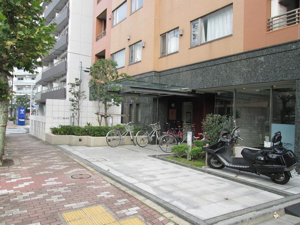Other local. Green road and pavement with a widening, Entrance before the spacious (11 May 2013) Shooting