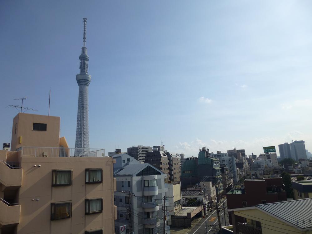 View photos from the dwelling unit. View from the site (October 2013) Shooting, Views of the southeast side balcony
