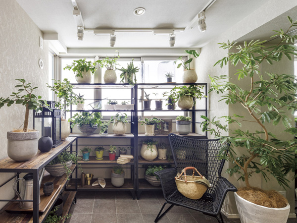 Interior.  [Shone green production, Sun Room of attention] While decorating the season of flowers and greenery, Spend a healthy every day. Connecting the living space and nature, Sun room that can be used for multi-purpose. Because it is a south-facing possible because, Space filled with healing and kindness. (Model Room A type) ※ Sale already