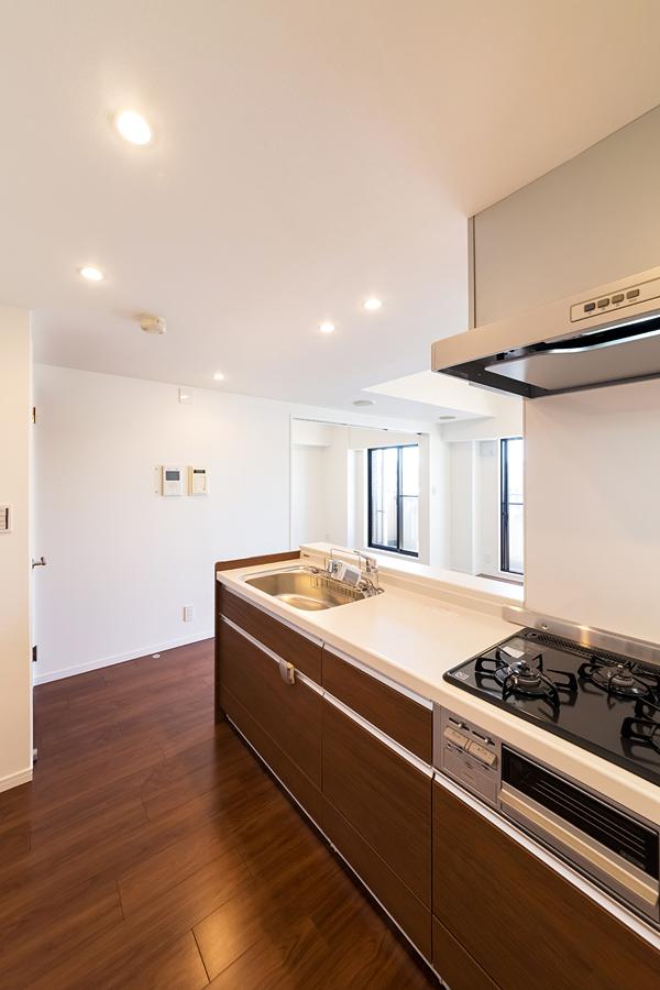 Kitchen. LIXIL party systems kitchen new exchange (artificial marble top)