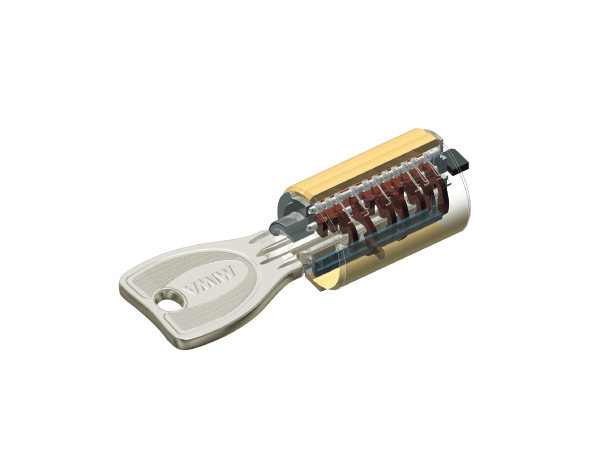 Security.  [Dimple cylinder lock] The private residence entrance has also of key pattern about 1,000 billion ways, Replication was adopted almost impossible dimple cylinder lock. (Conceptual diagram)