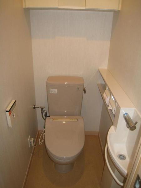 Toilet.  [toilet] Toilet with a glad hand-washing facilities.