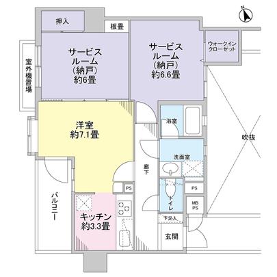 Floor plan. 10 floor, Northwest ・ The northeast corner room