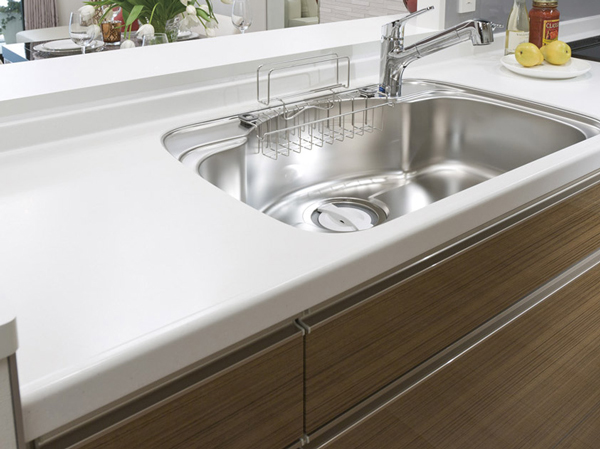 Kitchen.  [Artificial marble countertops] The counter top, beautifully, Also adopt easy acrylic artificial marble maintenance. It will produce the upscale kitchen.