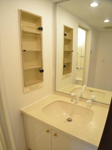 Wash basin, toilet. Big success to get dressed