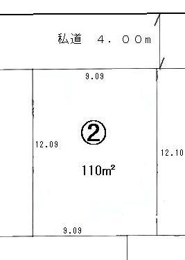 Compartment figure. Land price 27,800,000 yen, Land area 110 sq m