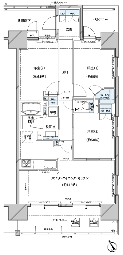 Floor: 3LDK + wic, occupied area: 69.88 sq m, Price: 33,924,138 yen ・ 34,229,760 yen, now on sale
