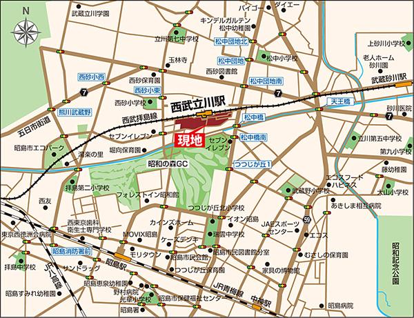 Local guide map. ※ Near the guide map