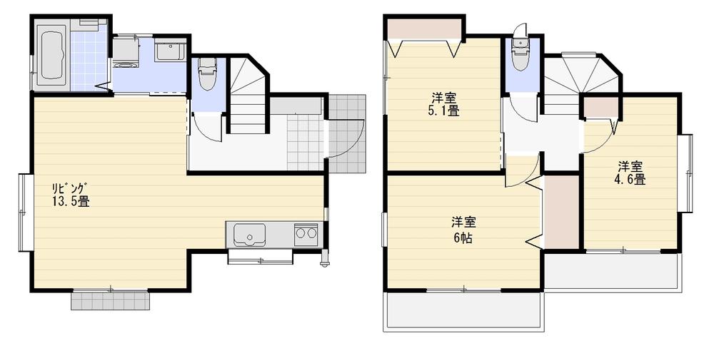Floor plan. 33,900,000 yen, 3LDK, Land area 89.47 sq m , Building area 71.56 sq m