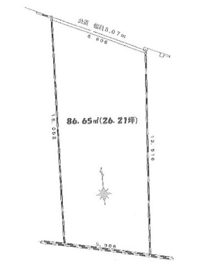 Compartment figure. Land price 19,800,000 yen, Land area 86.65 sq m compartment view
