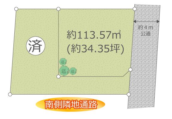 The entire compartment Figure. ◆ Yang per well per the south side adjacent land passage