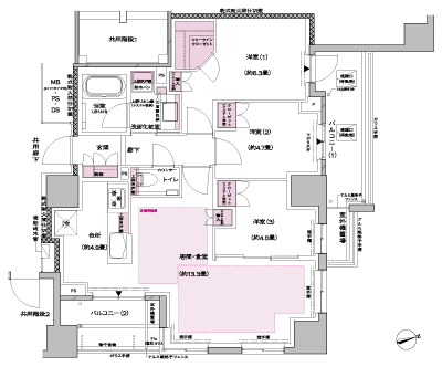 Floor: 3LDK + WIC, the occupied area: 73.01 sq m, Price: TBD