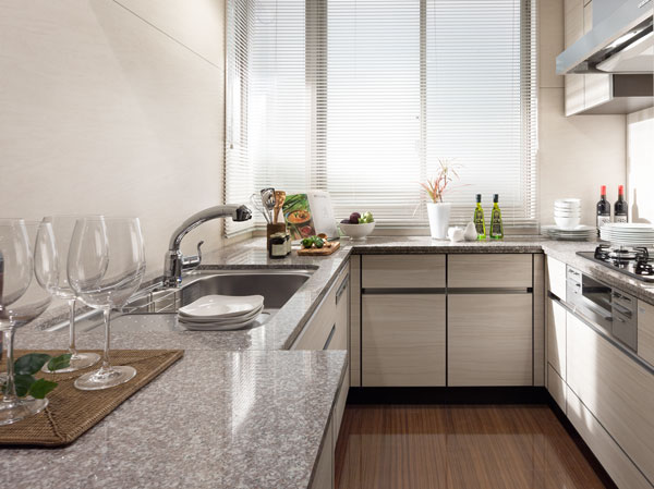 Kitchen.  [Ellesmere kitchen] Taking advantage of the voice of women, Friendliness and functionality use from feminine delicate eyes ・ Lions original high-grade kitchen in pursuit of design.