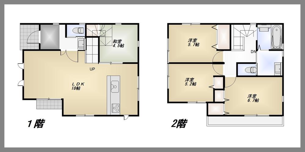 Floor plan. 41,800,000 yen, 4LDK, Land area 115.07 sq m , Building area 89.9 sq m