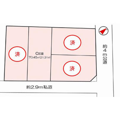 Compartment figure. Section view (C section)