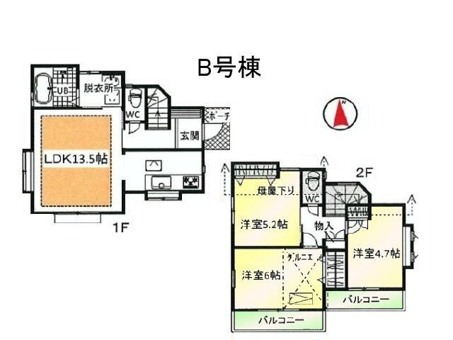 Floor plan. 33,900,000 yen, 3LDK, Land area 89.47 sq m , Building area 71.56 sq m