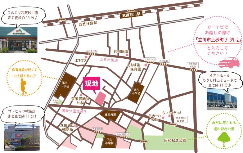 Local guide map.  [Local guide map] Enhancement of the living environment