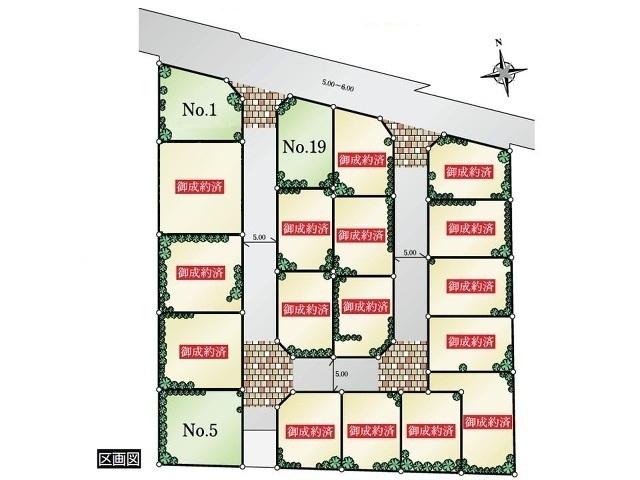 The entire compartment Figure. Tachikawa Ichibancho 5-chome compartment view