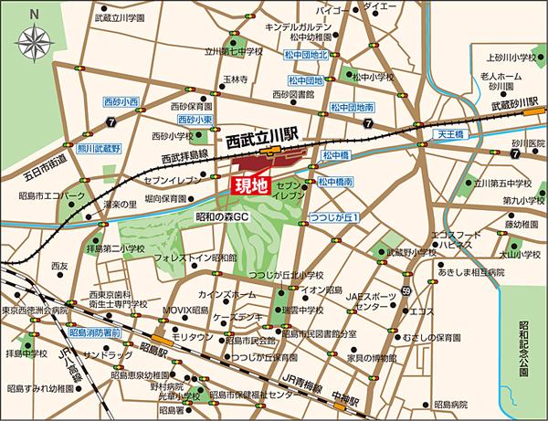 Local guide map.  ※ Near the guide map